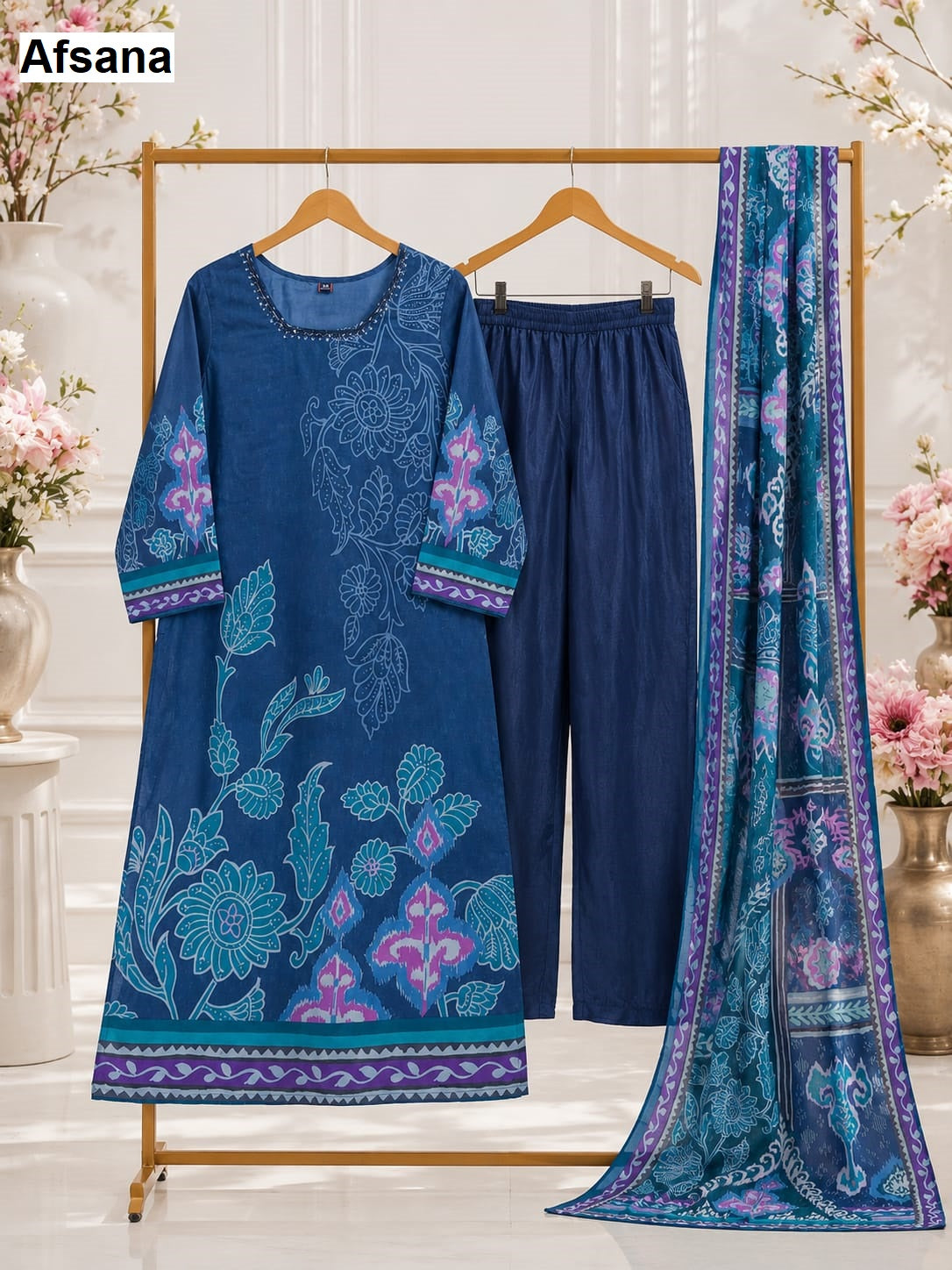 Maysha Afsana Muslin Pakistani Readymade Suits Exporter