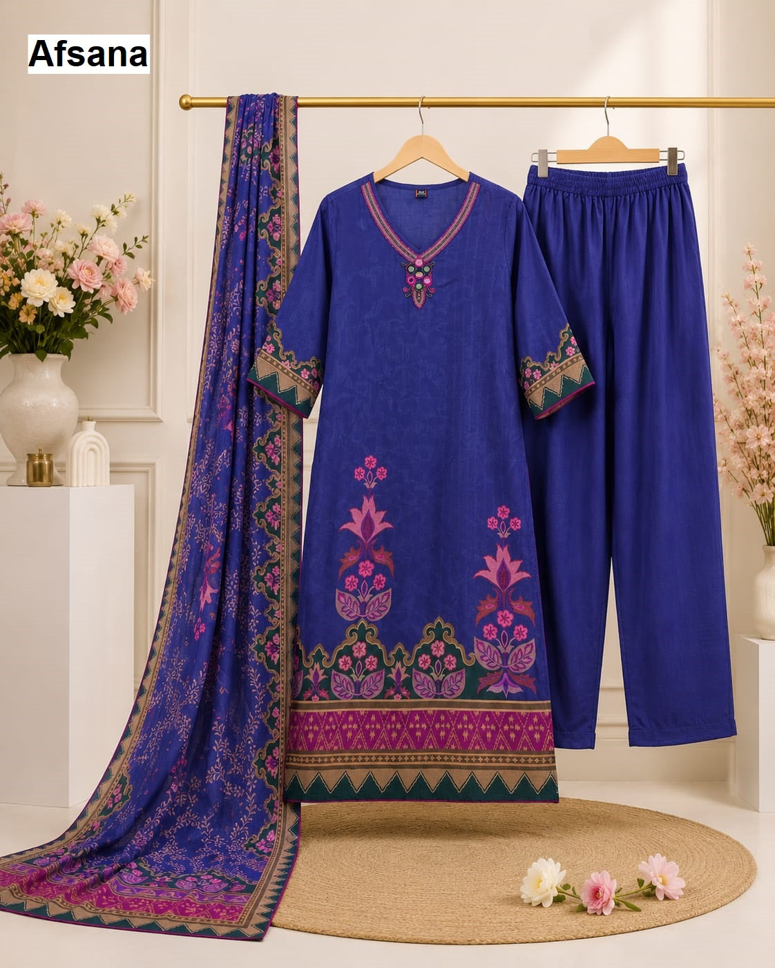 Maysha Afsana Muslin Pakistani Readymade Suits Exporter