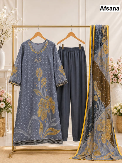 Maysha Afsana Muslin Pakistani Readymade Suits Exporter