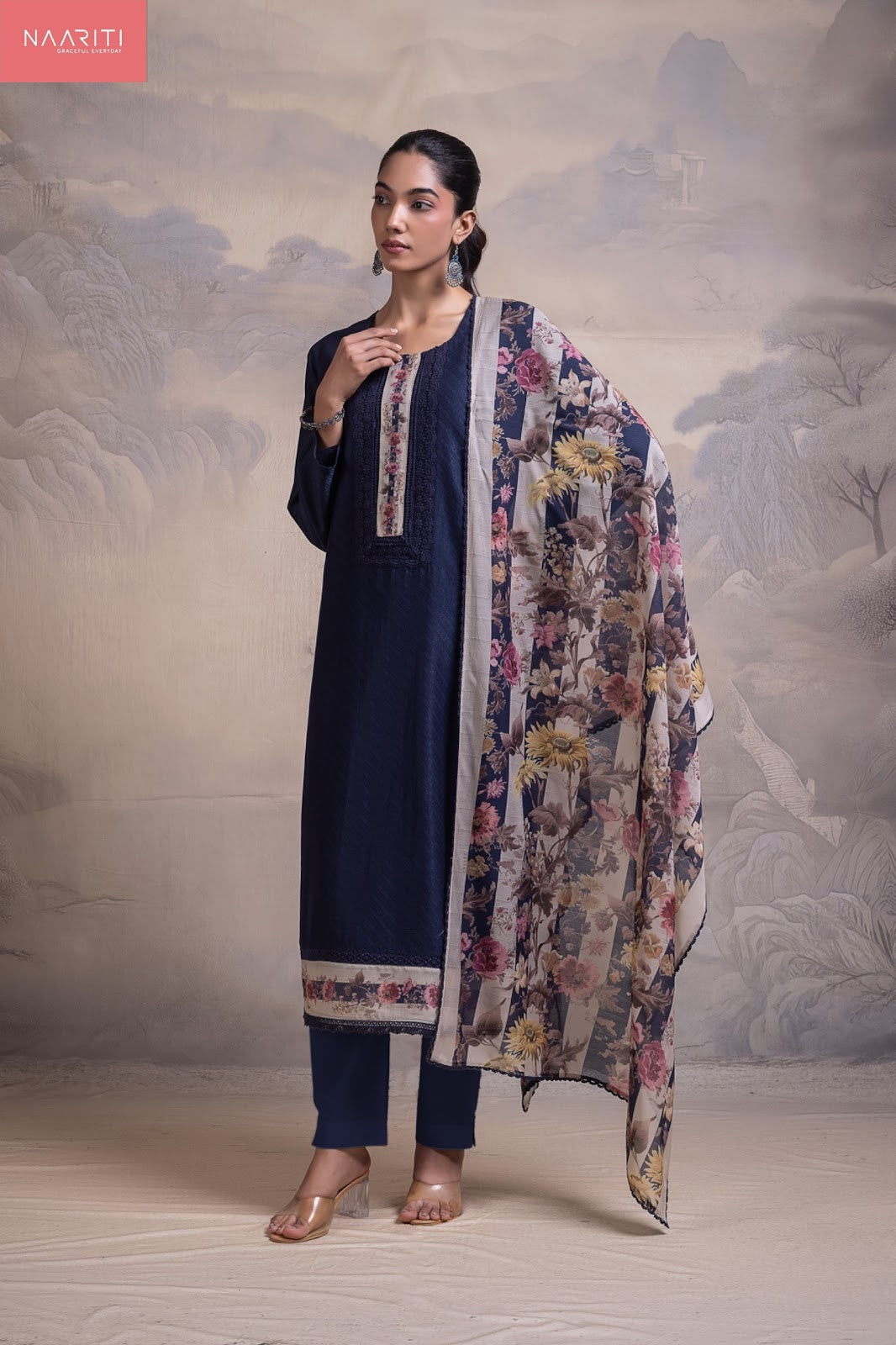 Mayura Naariti Mul Chanderi Pant Style Suits Wholesaler India