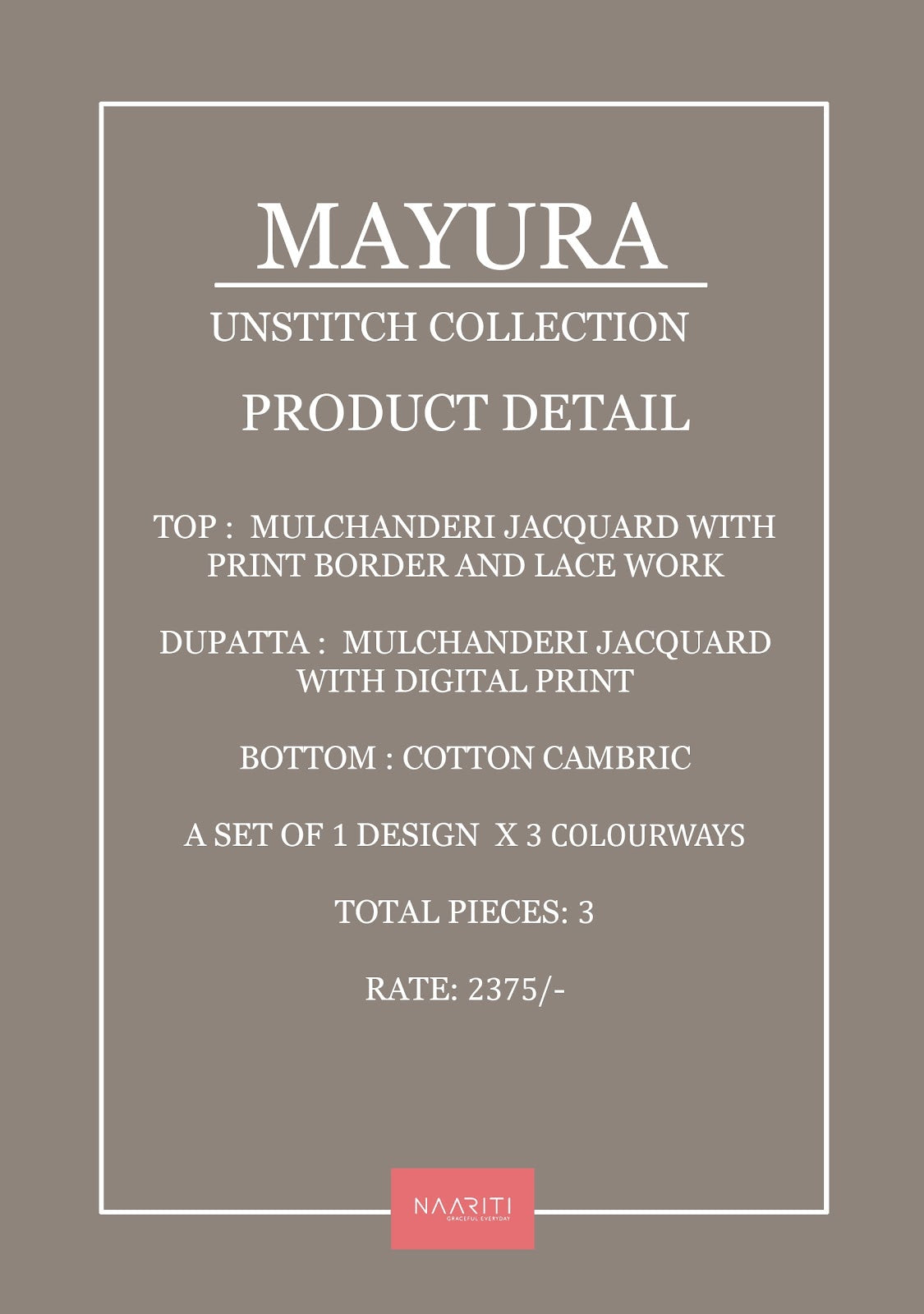 Mayura Naariti Mul Chanderi Pant Style Suits Wholesaler India