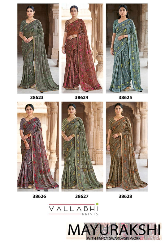 Mayurakshi Vallabhi Prints Weightless Sarees Wholesale Rate