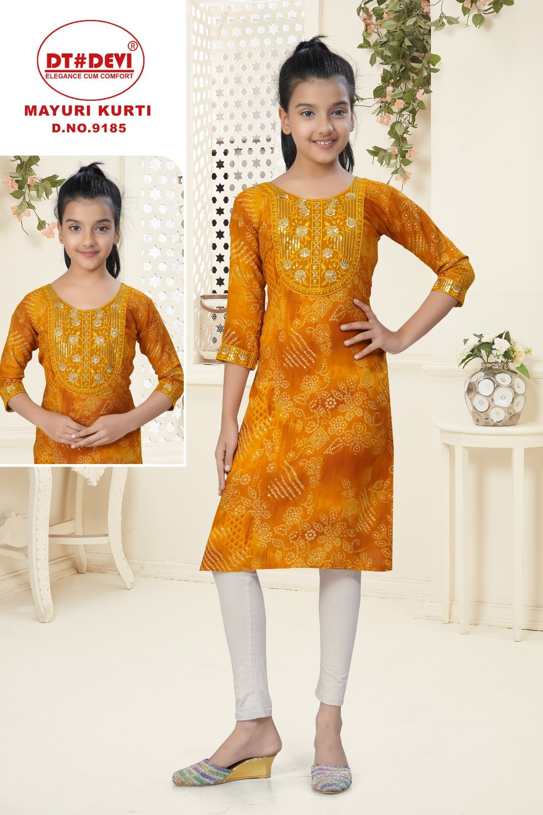 Mayuri Dn 9185 Dt Devi Rayon Girls Kurti Manufacturer India