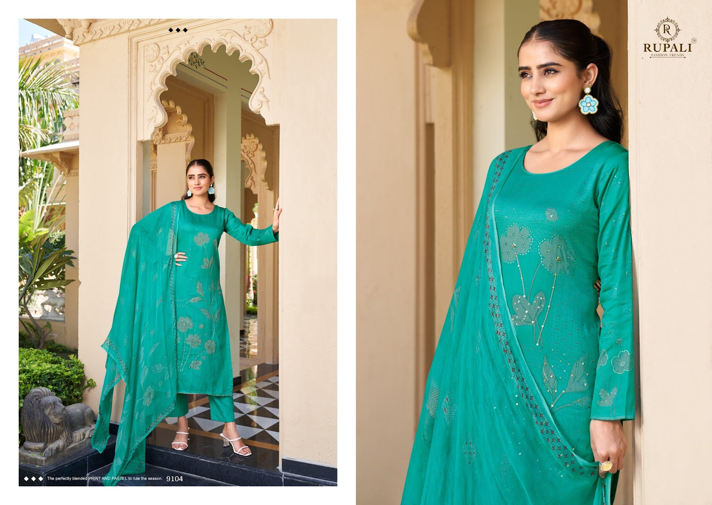 Mayuri Rupali Jam Satin Pant Style Suits Supplier India