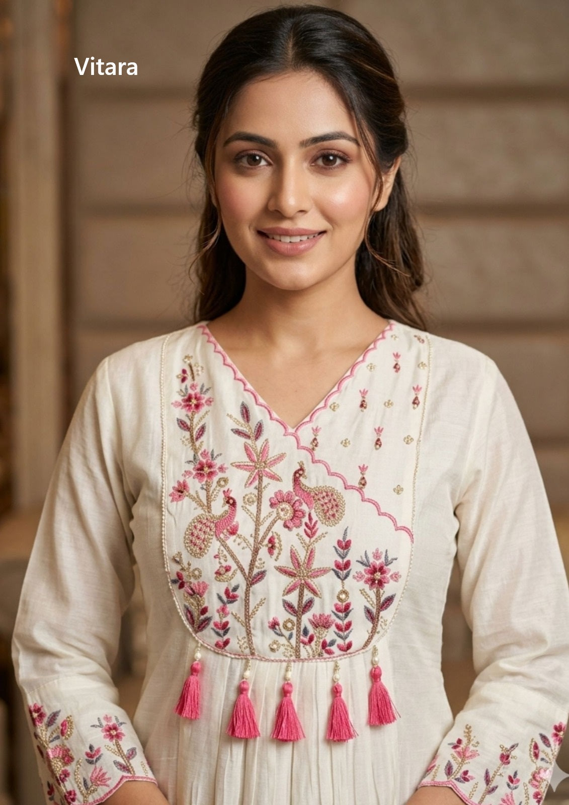 Mayuri Vitara Chanderi Readymade Anarkali Suits Wholesaler Gujarat