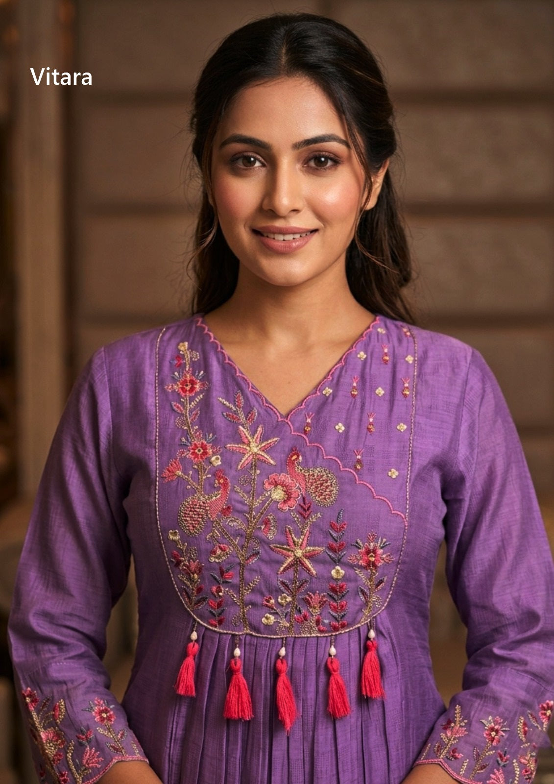Mayuri Vitara Chanderi Readymade Anarkali Suits Wholesaler Gujarat