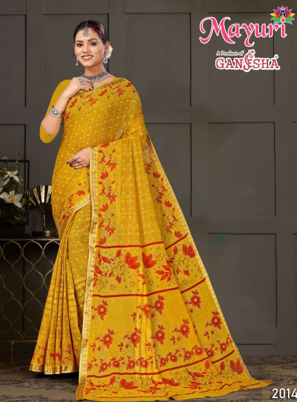 Mayuri Vol 2 Ganesha Cotton Sarees Wholesaler Ahmedabad