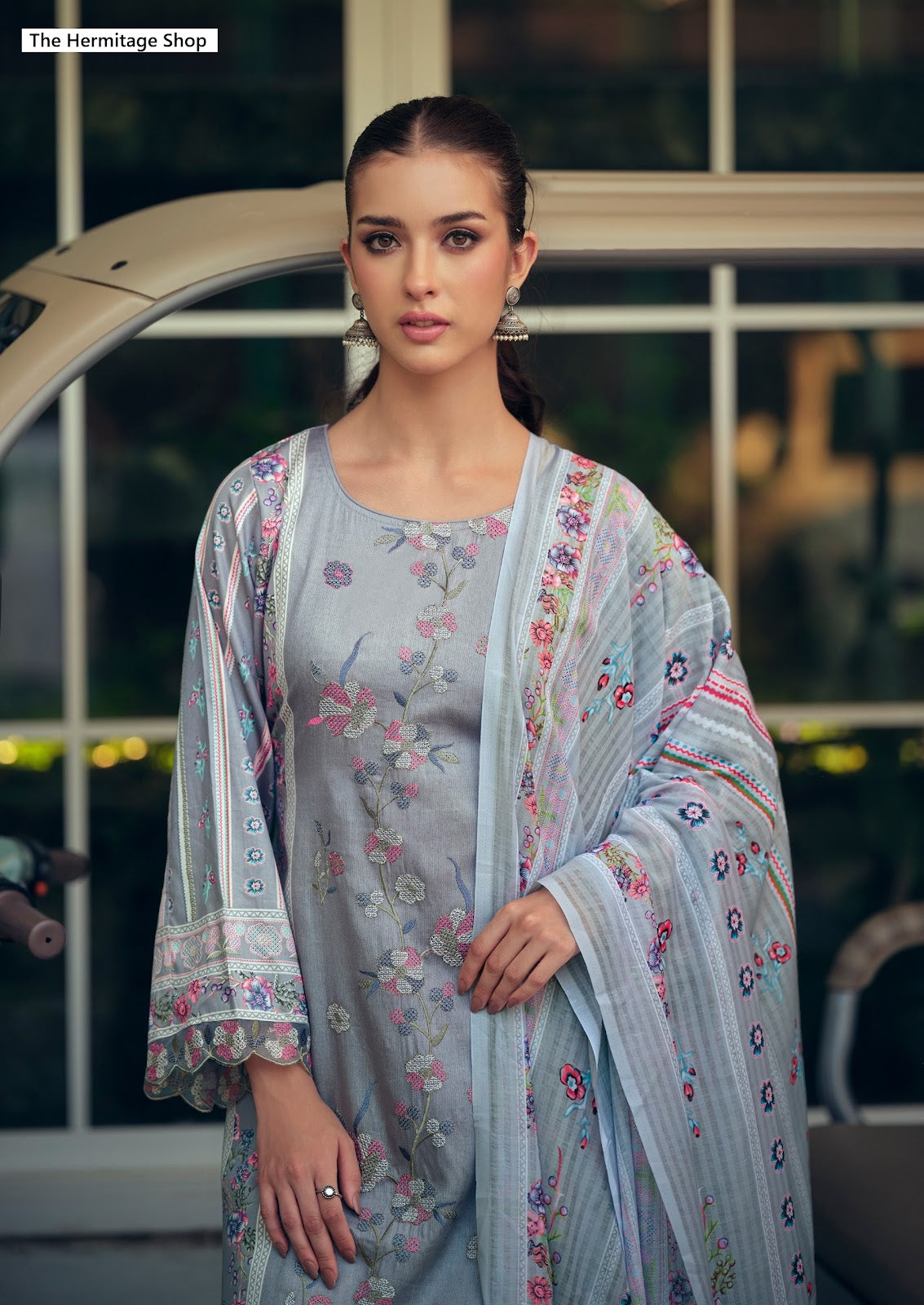 Mazda The Hermitage Shop Jam Satin Karachi Salwar Suits Wholesaler