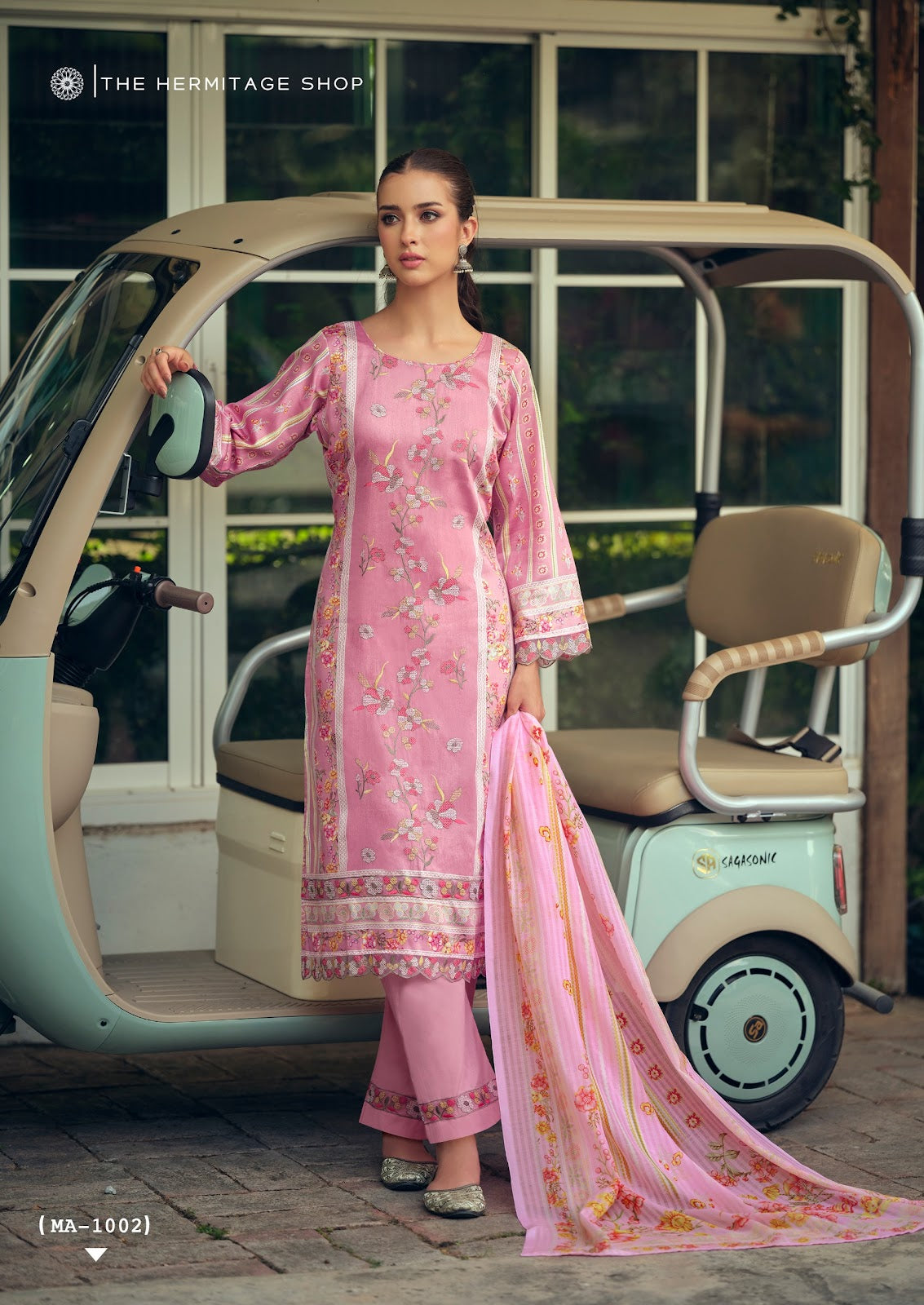 Mazda The Hermitage Shop Jam Satin Karachi Salwar Suits Wholesaler