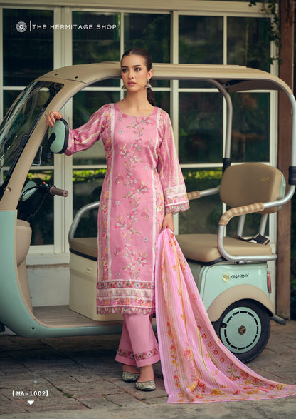 Mazda The Hermitage Shop Jam Satin Karachi Salwar Suits Wholesaler