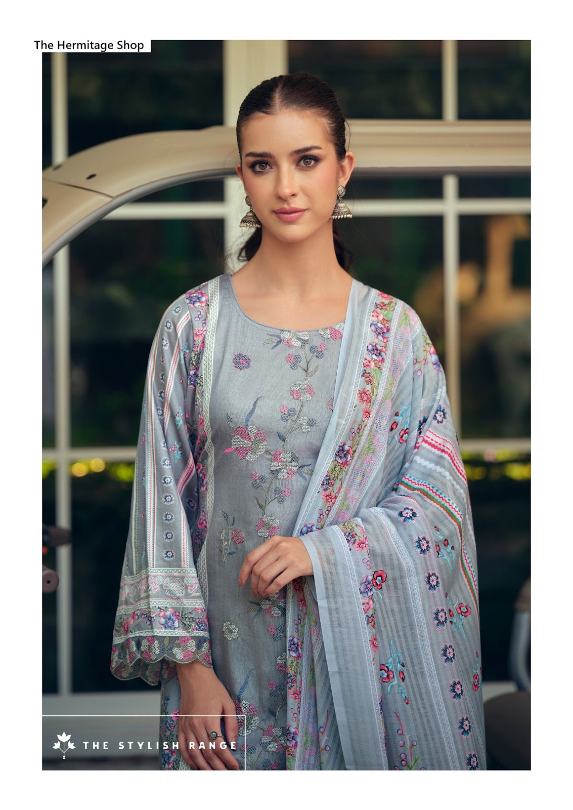 Mazda The Hermitage Shop Jam Satin Karachi Salwar Suits Wholesaler