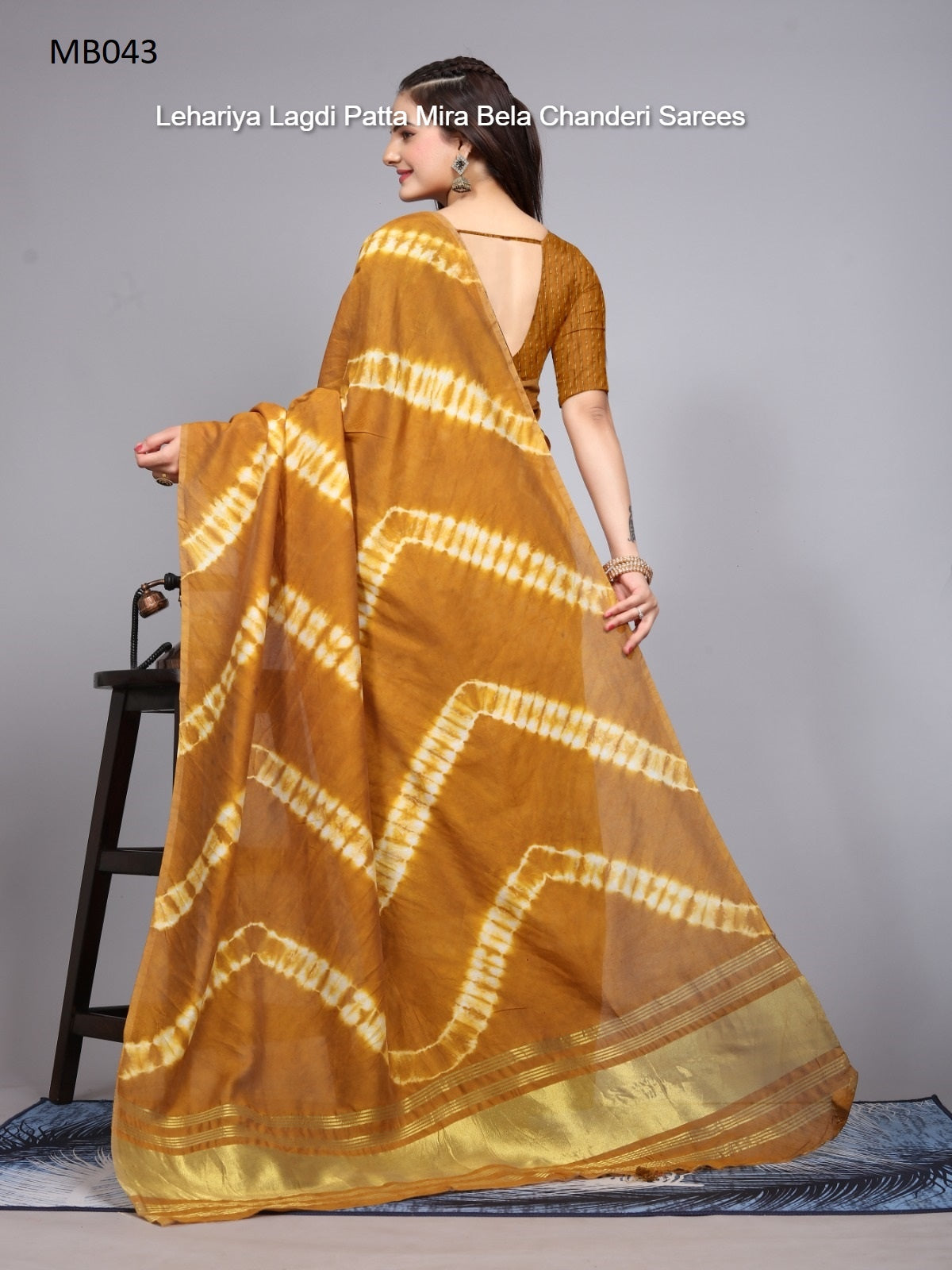 Mb041 To Mb054 Lehariya Lagdi Patta Mira Bela Chanderi Sarees Wholesaler