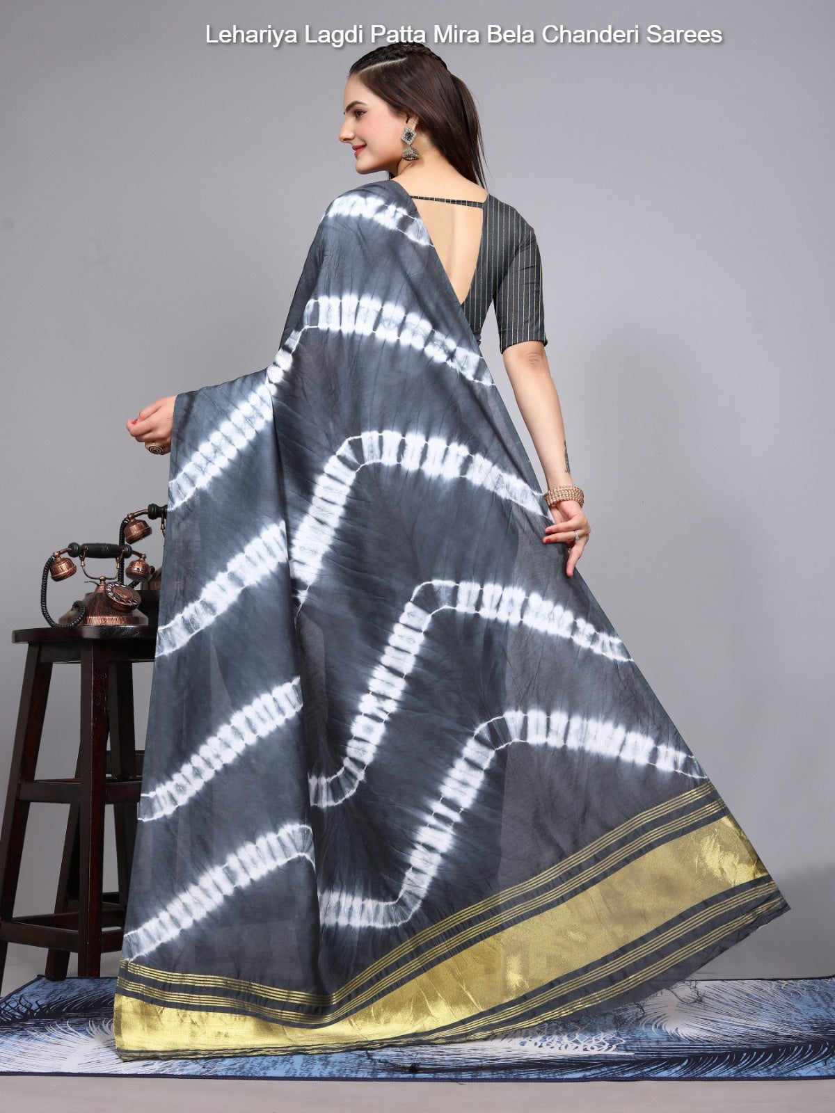Mb041 To Mb054 Lehariya Lagdi Patta Mira Bela Chanderi Sarees Wholesaler