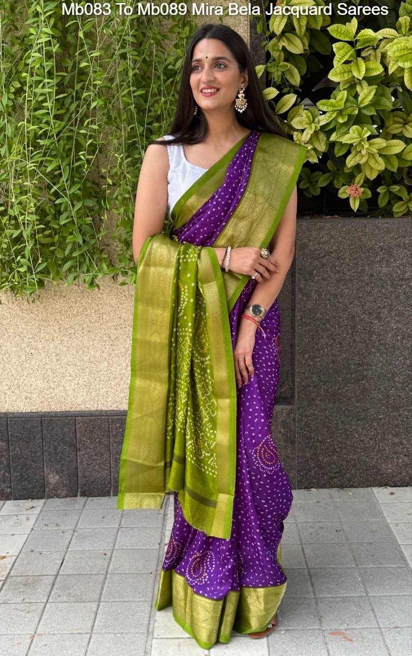 Mb083 To Mb089 Mira Bela Viscose Jacquard Sarees Wholesale Rate