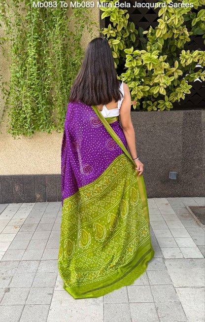 Mb083 To Mb089 Mira Bela Viscose Jacquard Sarees Wholesale Rate