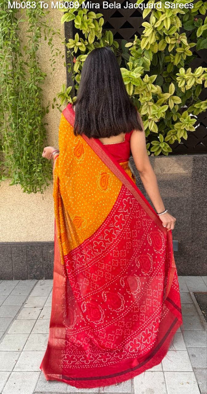 Mb083 To Mb089 Mira Bela Viscose Jacquard Sarees Wholesale Rate