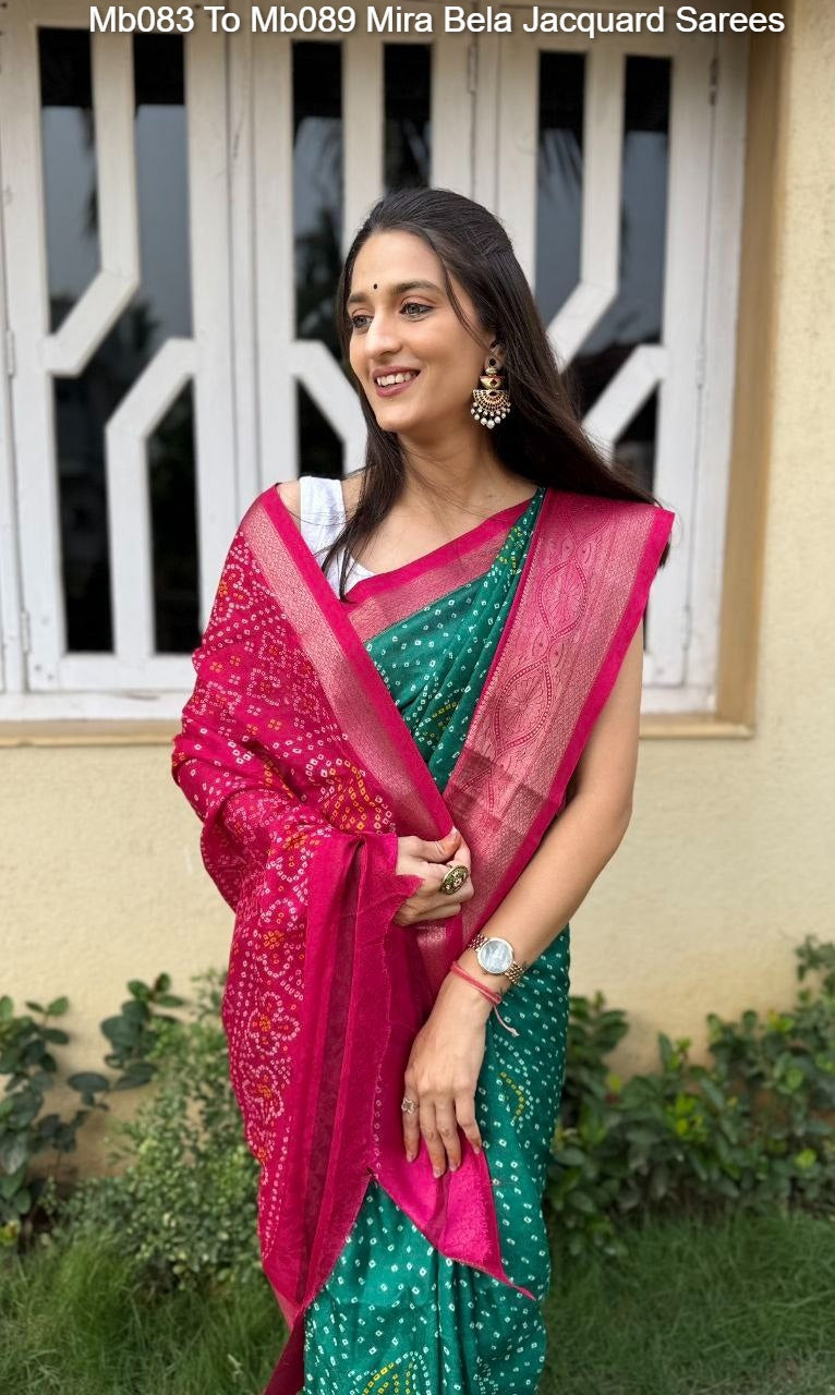 Mb083 To Mb089 Mira Bela Viscose Jacquard Sarees Wholesale Rate