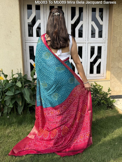 Mb083 To Mb089 Mira Bela Viscose Jacquard Sarees Wholesale Rate