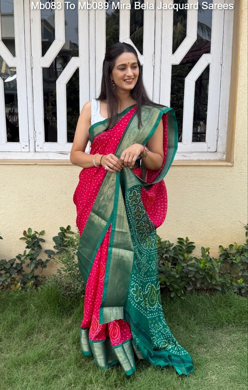 Mb083 To Mb089 Mira Bela Viscose Jacquard Sarees Wholesale Rate