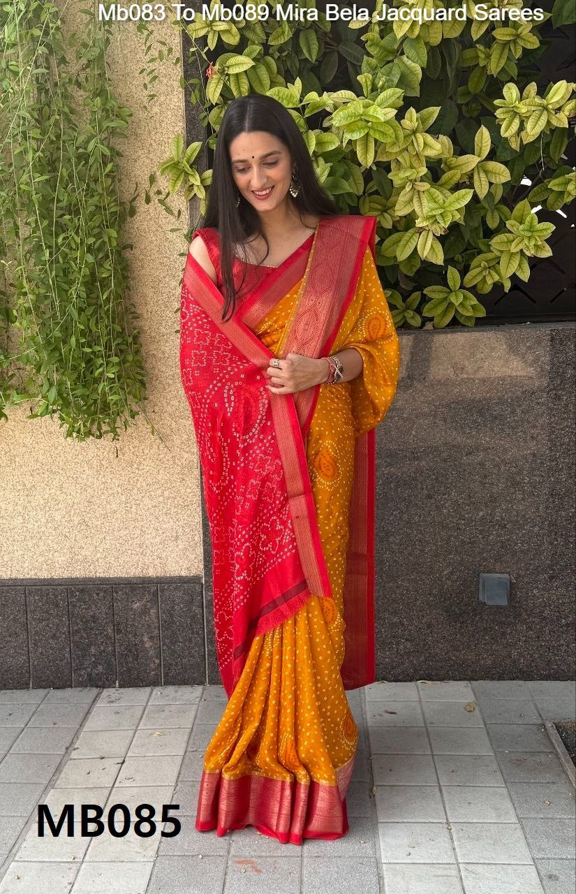 Mb083 To Mb089 Mira Bela Viscose Jacquard Sarees Wholesale Rate