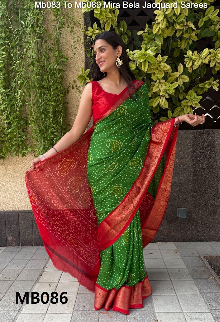 Mb083 To Mb089 Mira Bela Viscose Jacquard Sarees Wholesale Rate