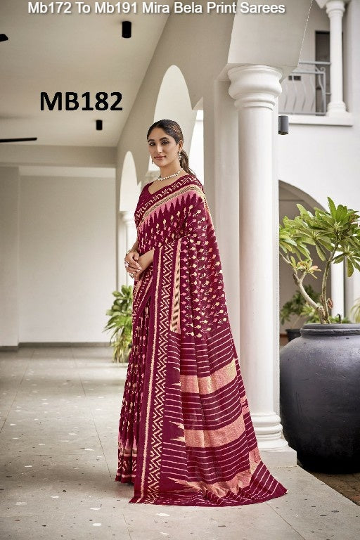 Mb172 To Mb191 Mira Bela Cotton Sarees Wholesale Price