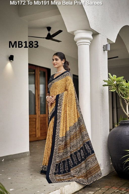Mb172 To Mb191 Mira Bela Cotton Sarees Wholesale Price