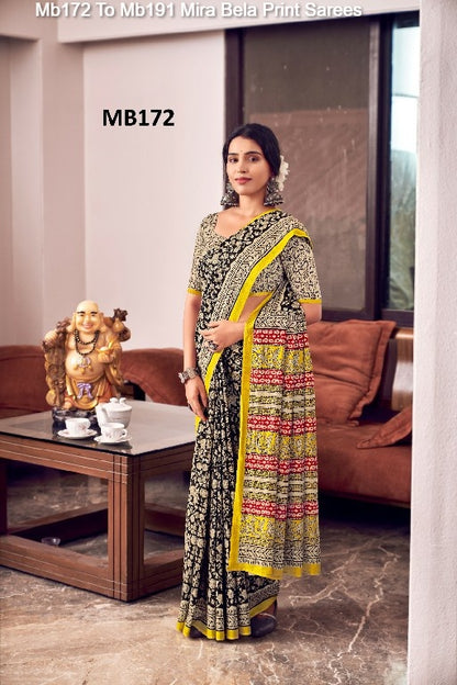 Mb172 To Mb191 Mira Bela Cotton Sarees Wholesale Price