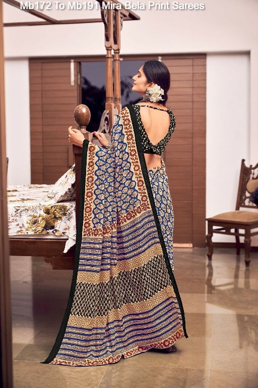 Mb172 To Mb191 Mira Bela Cotton Sarees Wholesale Price