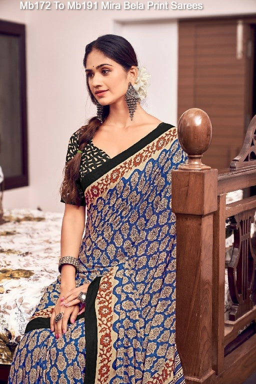 Mb172 To Mb191 Mira Bela Cotton Sarees Wholesale Price