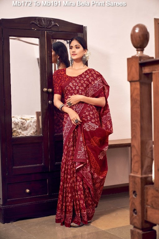 Mb172 To Mb191 Mira Bela Cotton Sarees Wholesale Price