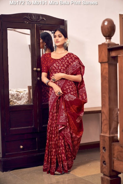 Mb172 To Mb191 Mira Bela Cotton Sarees Wholesale Price