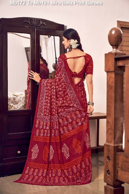 Mb172 To Mb191 Mira Bela Cotton Sarees Wholesale Price