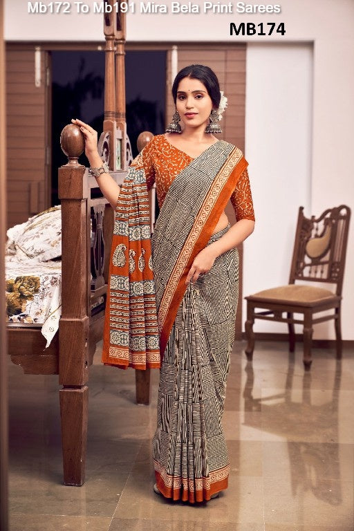 Mb172 To Mb191 Mira Bela Cotton Sarees Wholesale Price