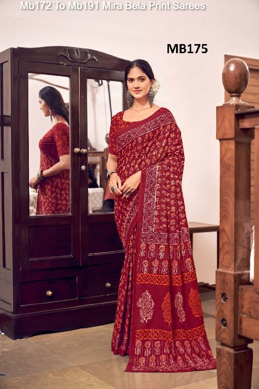 Mb172 To Mb191 Mira Bela Cotton Sarees Wholesale Price