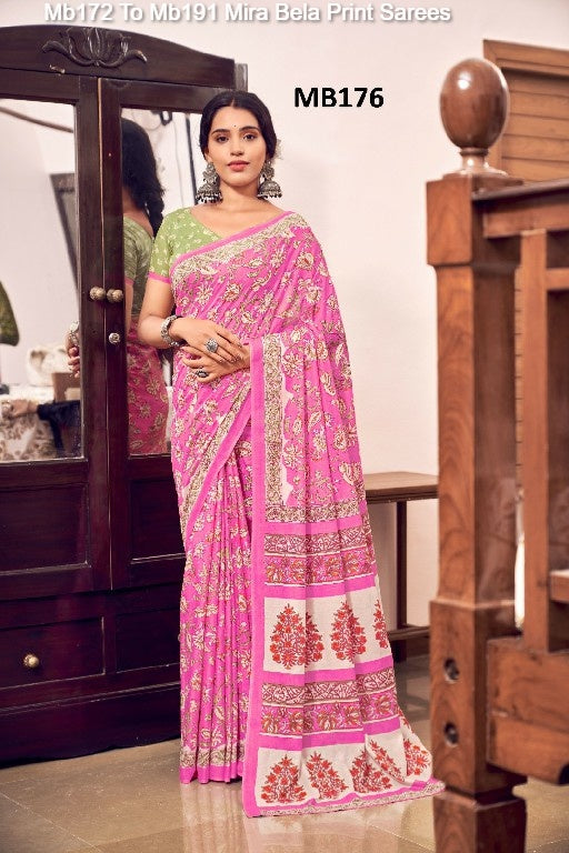 Mb172 To Mb191 Mira Bela Cotton Sarees Wholesale Price