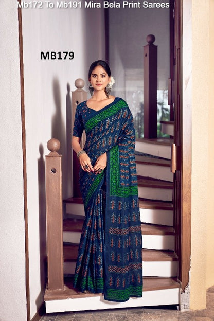 Mb172 To Mb191 Mira Bela Cotton Sarees Wholesale Price