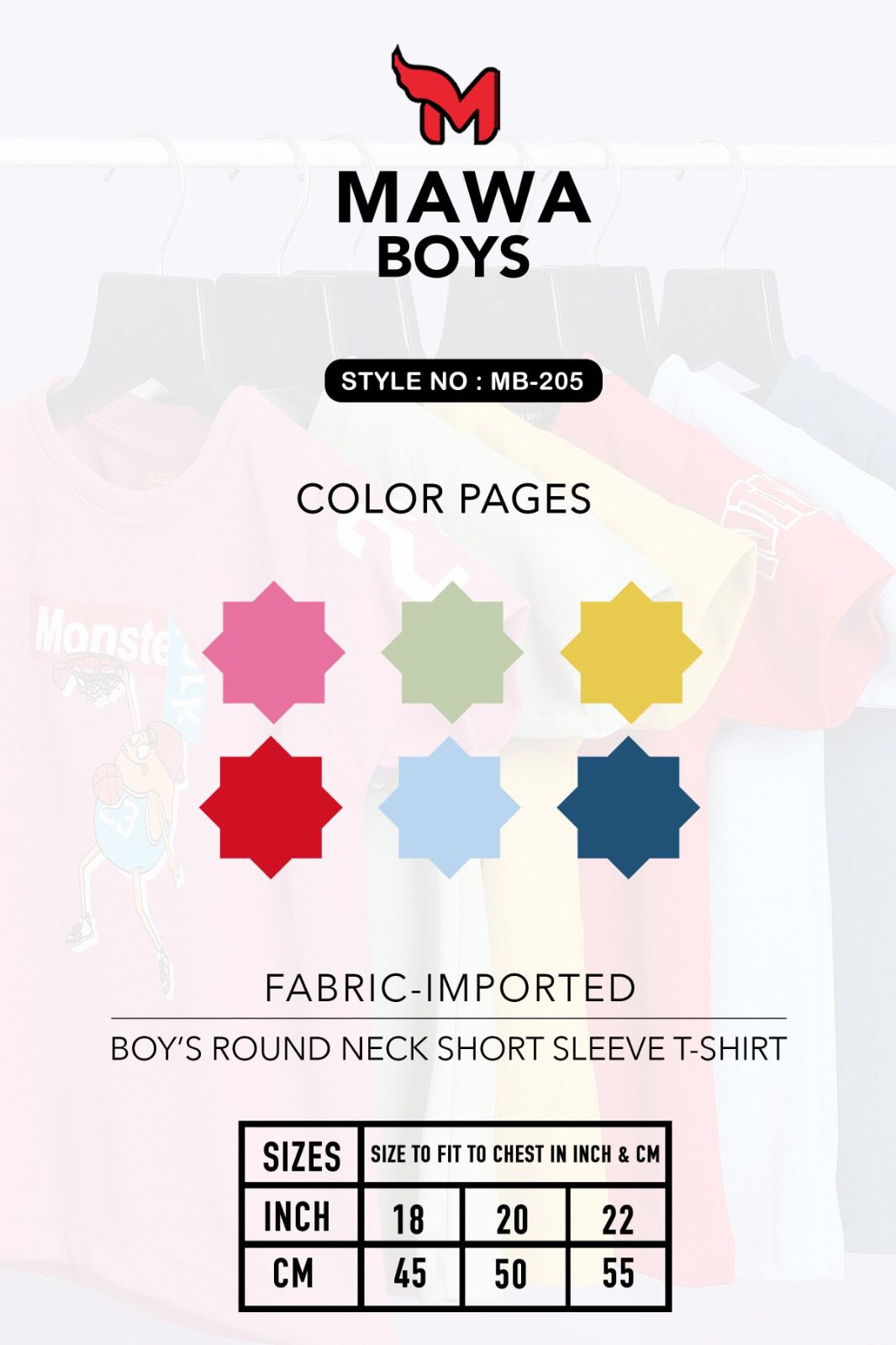Mb 205 Mawa Imported Boys Tshirt Wholesale Rate