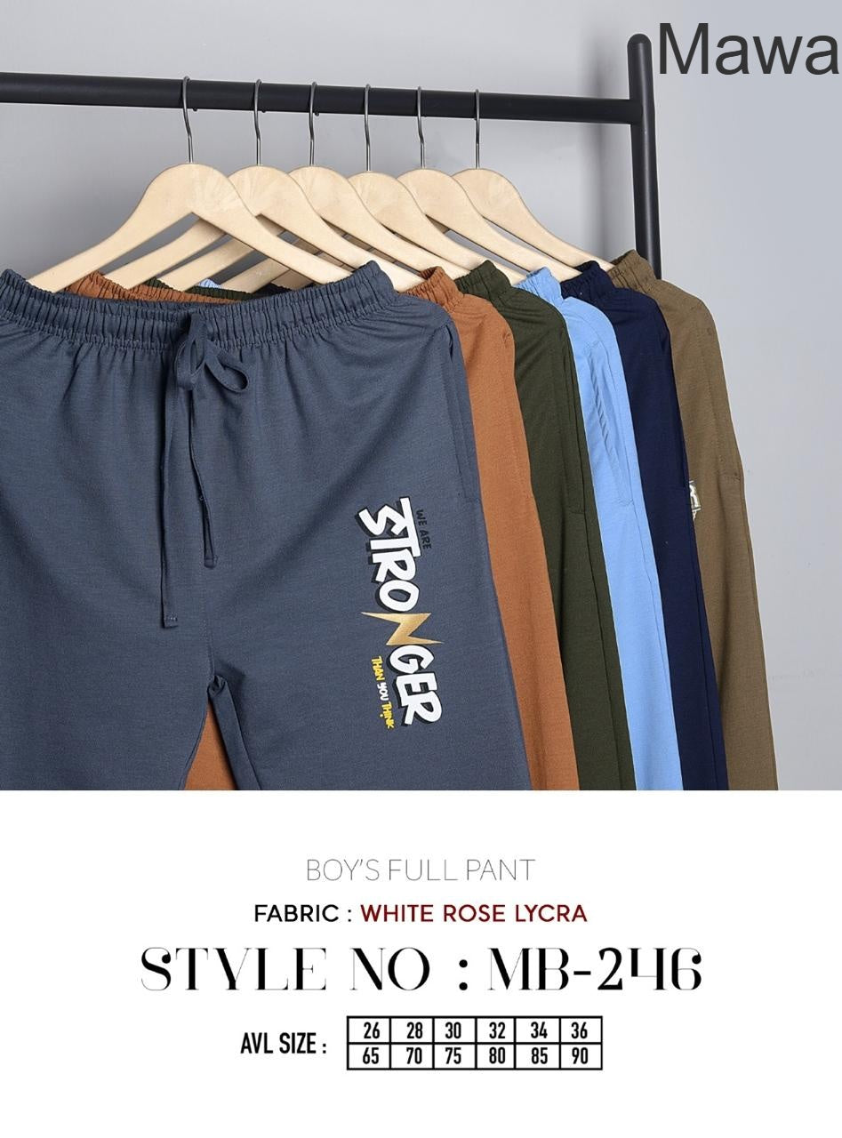 Mb 246 Mawa Lycra Boys Track Pant Supplier
