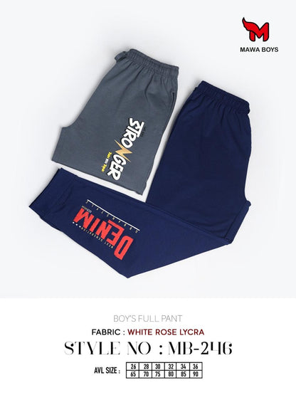 Mb 246 Mawa Lycra Boys Track Pant Supplier
