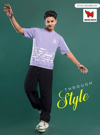 Mb 257 Mawa Cotton Looper Boys Tshirt Manufacturer India