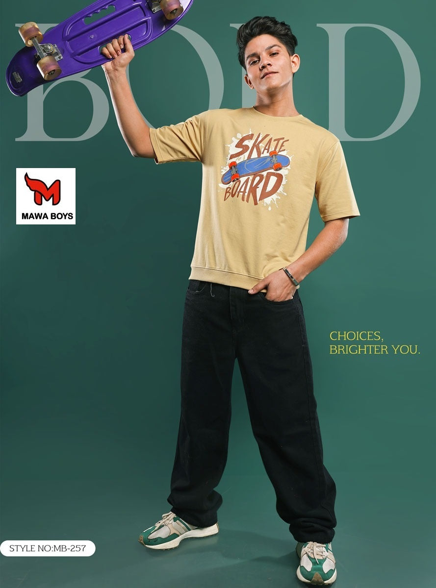 Mb 257 Mawa Cotton Looper Boys Tshirt Manufacturer India