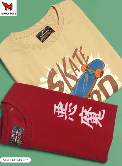 Mb 257 Mawa Cotton Looper Boys Tshirt Manufacturer India
