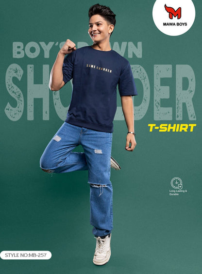 Mb 257 Mawa Cotton Looper Boys Tshirt Manufacturer India