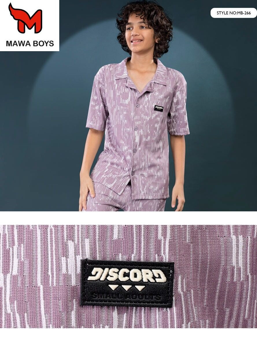 Mb 266 Mawa Jacquard Boys Shorts Set Wholesale Price