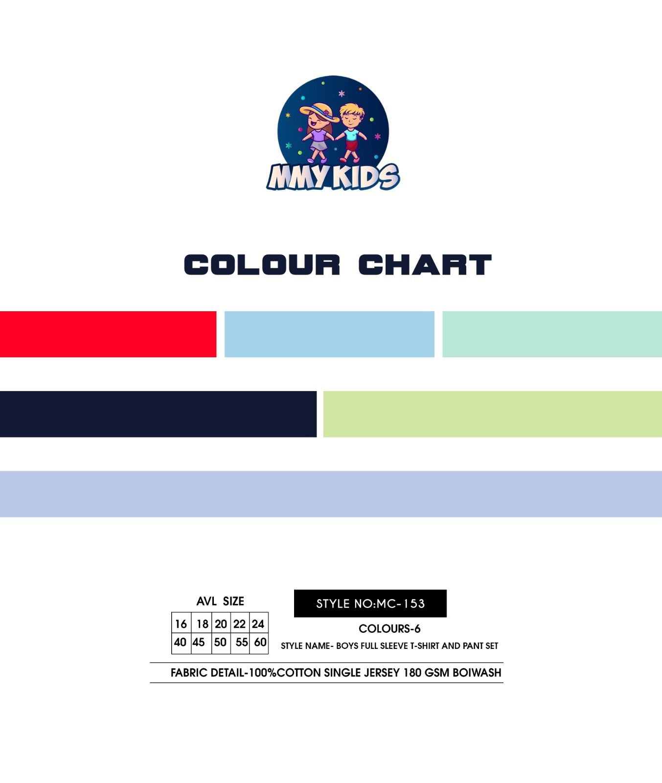 Mc 153 Mmy Kids Cotton Biowashed Boys Co Ord Set Wholesale
