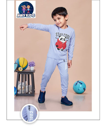 Mc 153 Mmy Kids Cotton Biowashed Boys Co Ord Set Wholesale