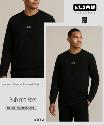 Me 1638 Allsense Jacquard Mens Tshirts Wholesaler Ahmedabad