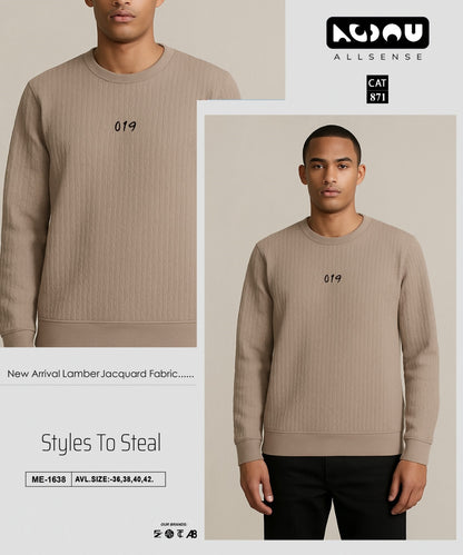 Me 1638 Allsense Jacquard Mens Tshirts Wholesaler Ahmedabad