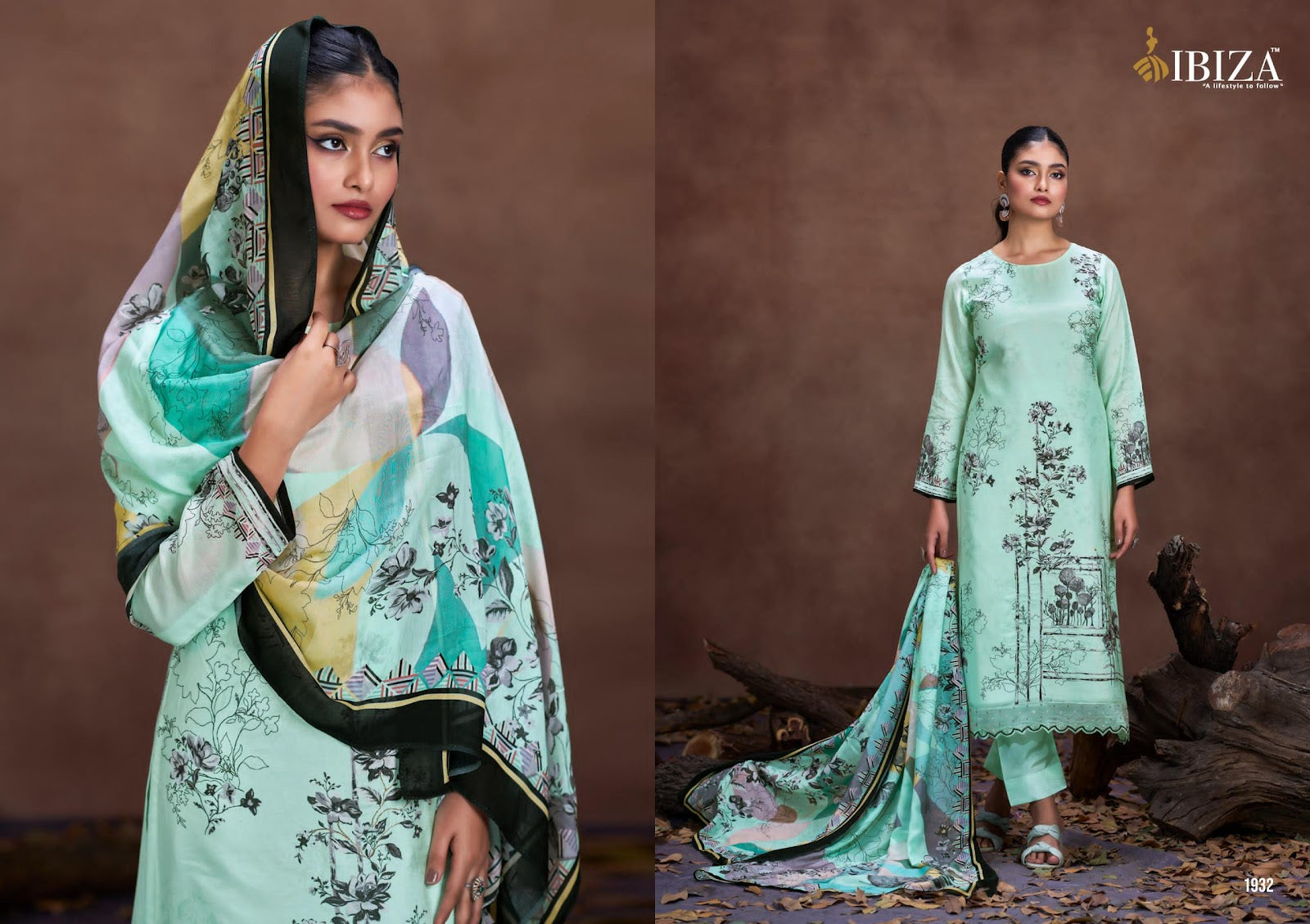 Meara Ibiza Pure Bemberg Muslin Pant Style Suits Wholesaler Gujarat